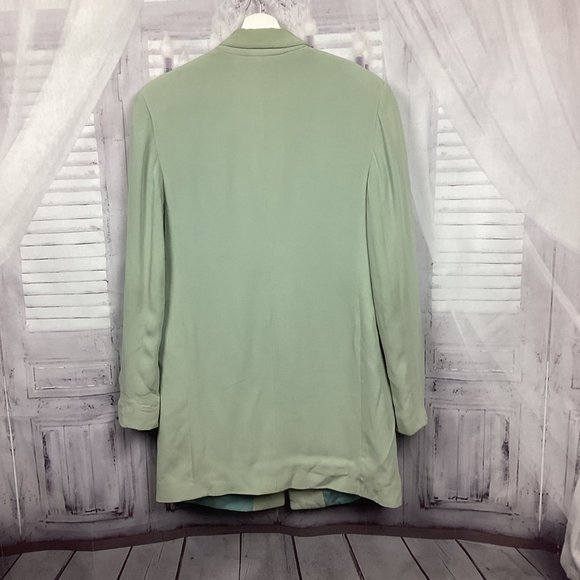 Vintage Giorgio Armani Green Silk Blazer 8 - Picture 10 of 15